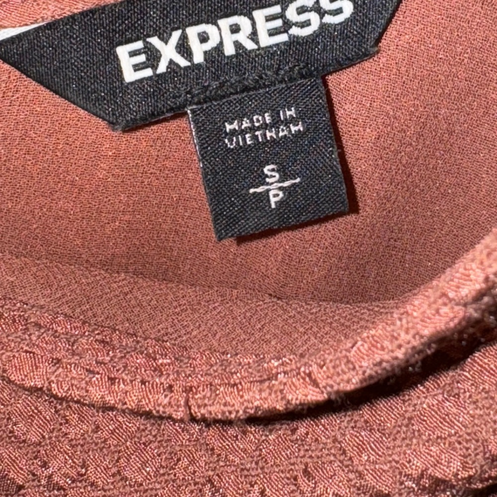 EXPRESS Rust Orange Peplum Tank Top - Picture 3 of 4